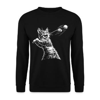 Golf Cat Golf - Sweat-shirt Unisexe - noir - Devant - Alina (178cm) & Michal (187cm)