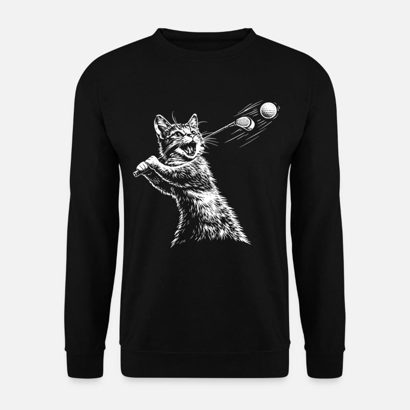 Golf Cat Golf - Sweat-shirt Unisexe - noir