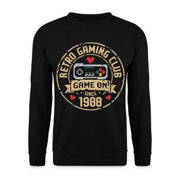 Vintage 1988 Birthday 1988 Gift 1988 - Unisex Sweatshirt - black - Front - Alina (178cm) & Michal (187cm)