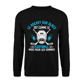 le hockey sur glace cadeau drôle hockey sur glace - Unisex Sweatshirt - black - Front - Alina (178cm) & Michal (187cm)