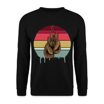 Boxing Gloves - Unisex Sweatshirt - black - Front - Alina (178cm) & Michal (187cm)