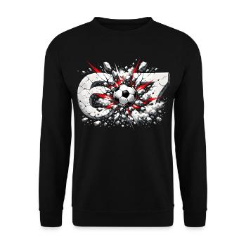 67 Football Six Seven Memes Funny Gift - Unisex Sweatshirt - black - Front - Alina (178cm) & Michal (187cm)