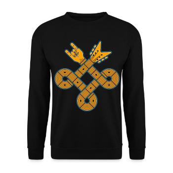 Celtic Knot Guitar Emblem - Unisex Pullover - Schwarz - Vorne - Alina (178cm) & Michal (187cm)