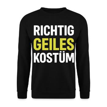 Costume Really – T-shirt de Carnaval pour hommes - Sweat-shirt Unisexe - noir - Devant - Alina (178cm) & Michal (187cm)