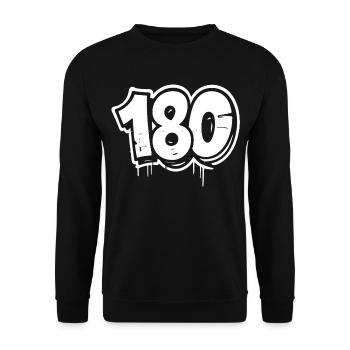 180 Darts Professional Outfit Bull's Eye - Unisex Sweatshirt - black - Front - Alina (178cm) & Michal (187cm)
