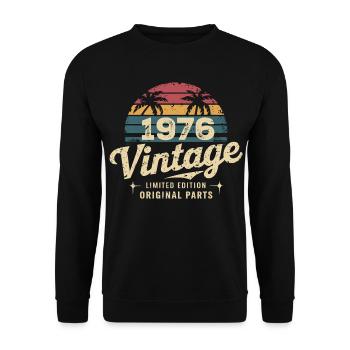 Großartig seit 1976 1976 Geburtstagsgeschenk - Unisex Pullover - Schwarz - Vorne - Alina (178cm) & Michal (187cm)