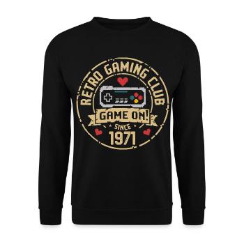 Vintage 1971 Anniversaire 1971 Cadeau 1971 - Sweat-shirt Unisexe - noir - Devant - Alina (178cm) & Michal (187cm)