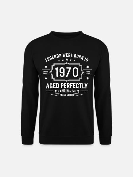 Original 1970 Vintage | Geburtstagsgeschenk 1970 - Unisex Pullover - Schwarz