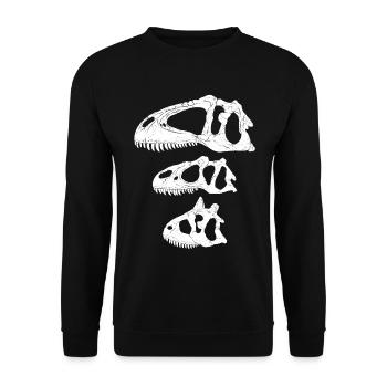 Giganotosaurus Allosaurus Carnotaurus - Unisex Pullover - Schwarz - Vorne - Alina (178cm) & Michal (187cm)