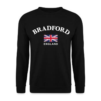 Bradford, Angleterre - Sweat-shirt Unisexe - noir - Devant - Alina (178cm) & Michal (187cm)