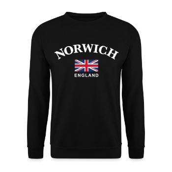 Norwich, England - Unisex Sweatshirt - black - Front - Alina (178cm) & Michal (187cm)