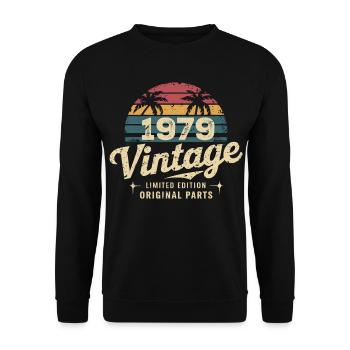 Großartig seit 1979 1979 Geburtstagsgeschenk - Unisex Pullover - Schwarz - Vorne - Alina (178cm) & Michal (187cm)
