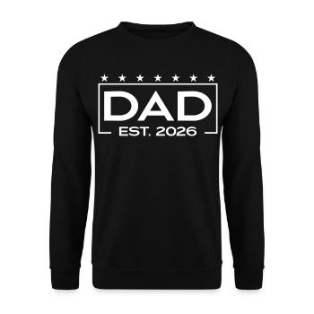 Dad 2026 Loading – Est. 2026 Design for Dads - Unisex Sweatshirt - black - Front - Alina (178cm) & Michal (187cm)