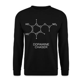 Dopamine Chaser Molekül - Unisex Pullover - Schwarz - Vorne - Alina (178cm) & Michal (187cm)
