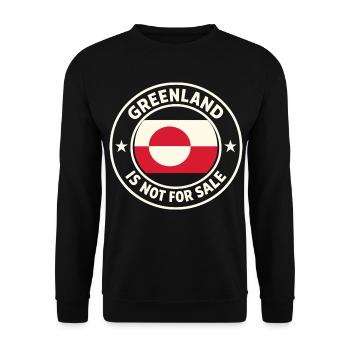 Groenland Groenland Pas à vendre Drôle - Sweat-shirt Unisexe - noir - Devant - Alina (178cm) & Michal (187cm)