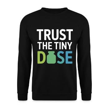 Homeopathy Trust The Tiny Dose Professional Gear  - Unisex Sweatshirt - black - Front - Alina (178cm) & Michal (187cm)