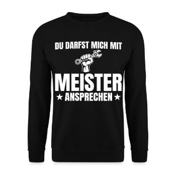 L’examen de maître artisan a réussi le grade de Technicien en mécatronique automobile Master - Sweat-shirt Unisexe - noir - Devant - Alina (178cm) & Michal (187cm)