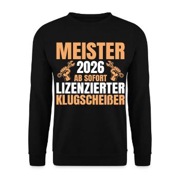 Vehicle Mechatronics Technician Master 2026 - Unisex Sweatshirt - black - Front - Alina (178cm) & Michal (187cm)