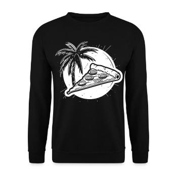 Graphique de pizza - Sweat-shirt Unisexe - noir - Devant - Alina (178cm) & Michal (187cm)