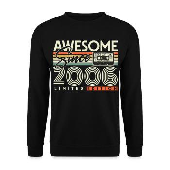 2006 Vintage Retro 20th Birthday Gift - Unisex Sweatshirt - black - Front - Alina (178cm) & Michal (187cm)