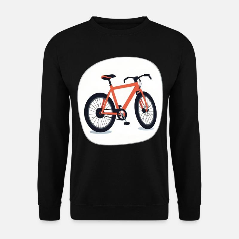 Orangenes Fahrraddesign - Unisex Pullover - Schwarz