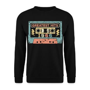 Millésime 1966 - Sweat-shirt Unisexe - noir - Devant - Alina (178cm) & Michal (187cm)