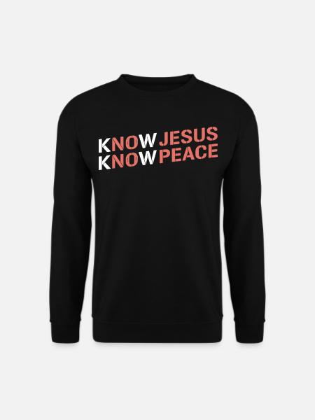 Know Jesus Know Peace Gradient - Sweat-shirt Unisexe - noir