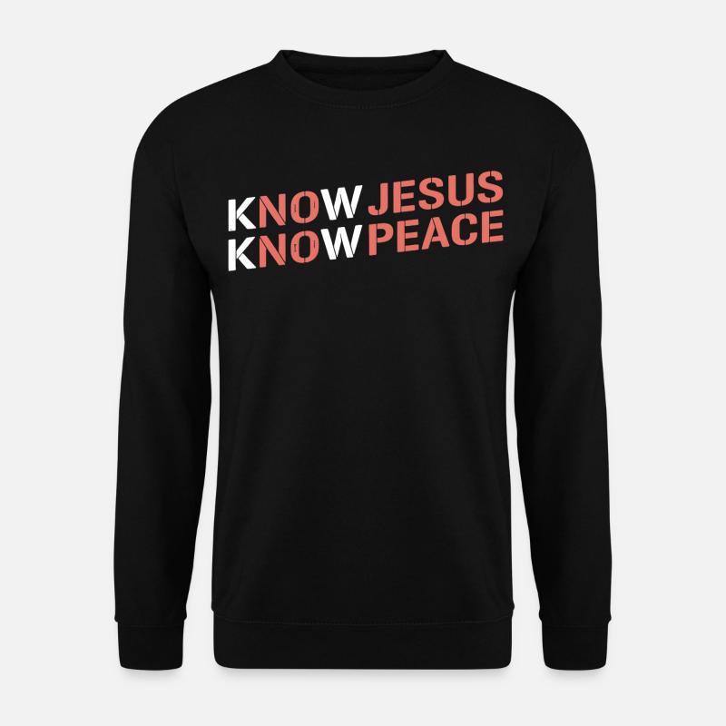 Know Jesus Know Peace Gradient - Unisex Pullover - Schwarz