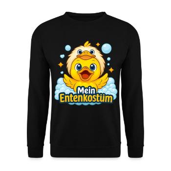 Mon costume de canard Carnaval drôle Canard Carnaval - Sweat-shirt Unisexe - noir - Devant - Alina (178cm) & Michal (187cm)