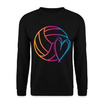 Ballon de volley-ball - Sweat-shirt Unisexe - noir - Devant - Alina (178cm) & Michal (187cm)