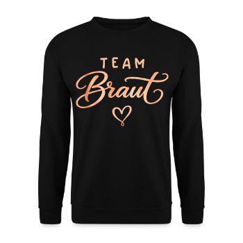 Fête de garçon T-shirt féminin Équipe de célibataires Mariée - Sweat-shirt Unisexe - noir - Devant - Alina (178cm) & Michal (187cm)