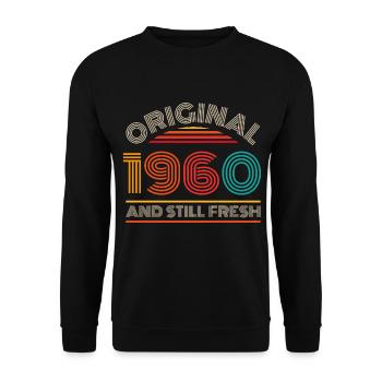 Millésime 1960 - Sweat-shirt Unisexe - noir - Devant - Alina (178cm) & Michal (187cm)