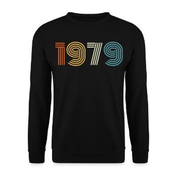 1979 Gift 1979 Vintage 1979 - Unisex Sweatshirt - black - Front - Alina (178cm) & Michal (187cm)
