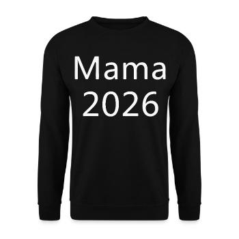 Maman 2026 - Sweat-shirt Unisexe - noir - Devant - Alina (178cm) & Michal (187cm)