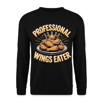 BBQ Chicken Wings Food Funny - Unisex Sweatshirt - black - Front - Alina (178cm) & Michal (187cm)