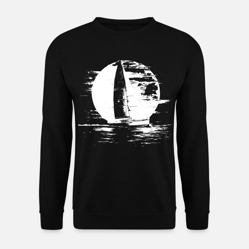 Segeln Skizze - Unisex Pullover - Schwarz
