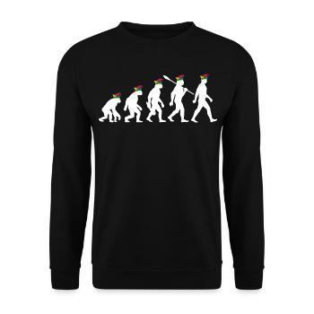 Homo Carnival | Evolution of Fools, Shrovetide - Unisex Sweatshirt - black - Front - Alina (178cm) & Michal (187cm)