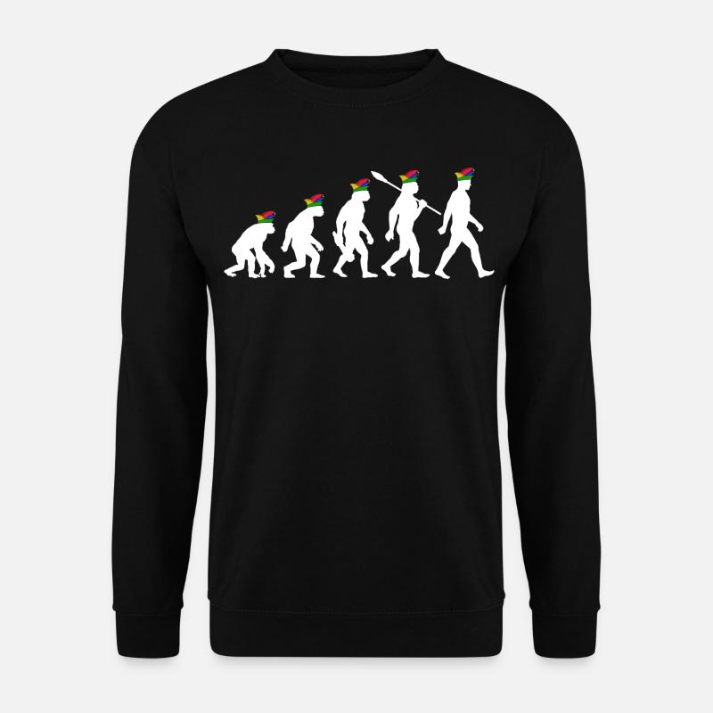 Homo Karnevalis | Evolution der Narren, Fastnacht - Unisex Pullover - Schwarz
