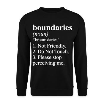 Nicht freundliche lustige Definition-Meme - Unisex Pullover - Schwarz - Vorne - Alina (178cm) & Michal (187cm)