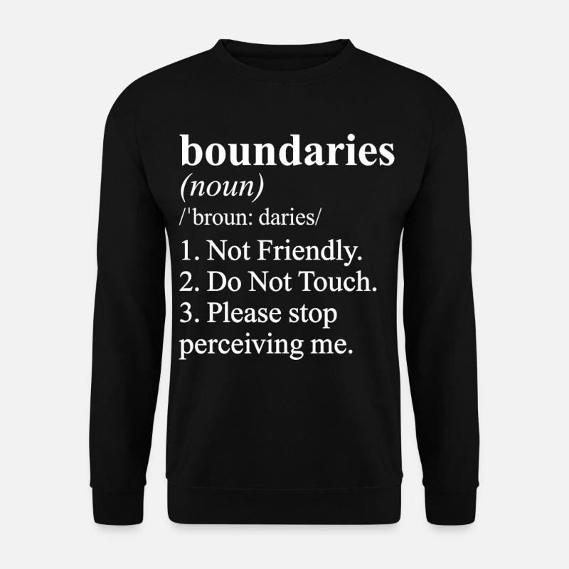 Nicht freundliche lustige Definition-Meme - Unisex Pullover - Schwarz