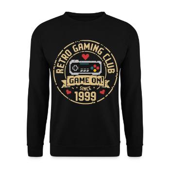 Vintage 1999 Geburtstag 1999 Geschenk 1999  - Unisex Pullover - Schwarz - Vorne - Alina (178cm) & Michal (187cm)