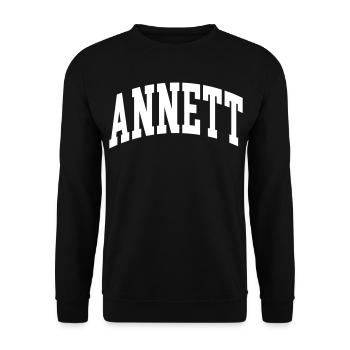 Annett - Unisex Pullover - Schwarz - Vorne - Alina (178cm) & Michal (187cm)