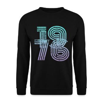 Millésime 1976 - Sweat-shirt Unisexe - noir - Devant - Alina (178cm) & Michal (187cm)