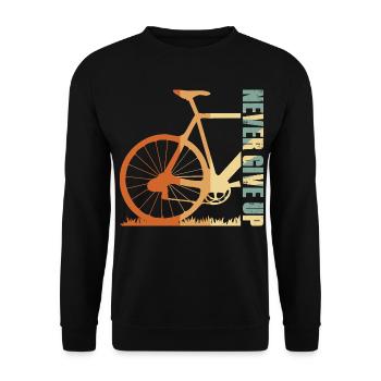 Bike Silhouette Gradient Design - Unisex Sweatshirt - black - Front - Alina (178cm) & Michal (187cm)