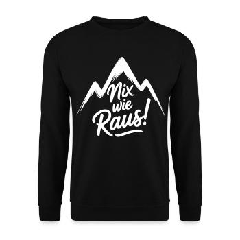 Sortons d’ici – la liberté dans les montagnes - Sweat-shirt Unisexe - noir - Devant - Alina (178cm) & Michal (187cm)