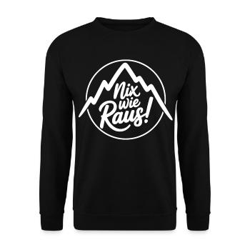 Sortons d’ici – la liberté dans les montagnes - Sweat-shirt Unisexe - noir - Devant - Alina (178cm) & Michal (187cm)