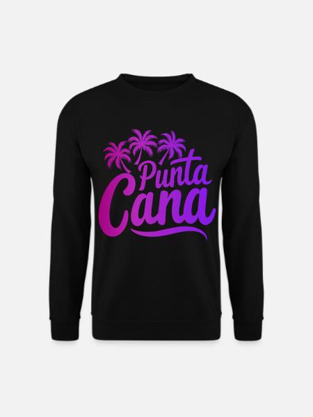 Punta Cana Karibik Urlaub mit Palmen - Unisex Pullover - Schwarz