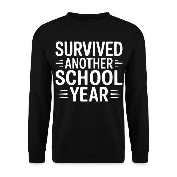 Survived Another School Year Design - Unisex Sweatshirt - black - Front - Alina (178cm) & Michal (187cm)