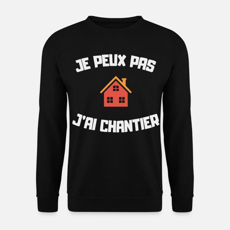 Ich kann nicht, ich habe eine Heim-DIY-Humor-Seite - Unisex Pullover - Schwarz