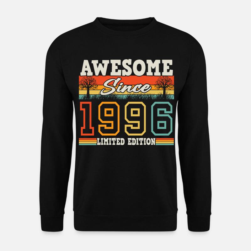 1996 Jahrgang geboren 30. Geburtstag Geschenk - Unisex Pullover - Schwarz